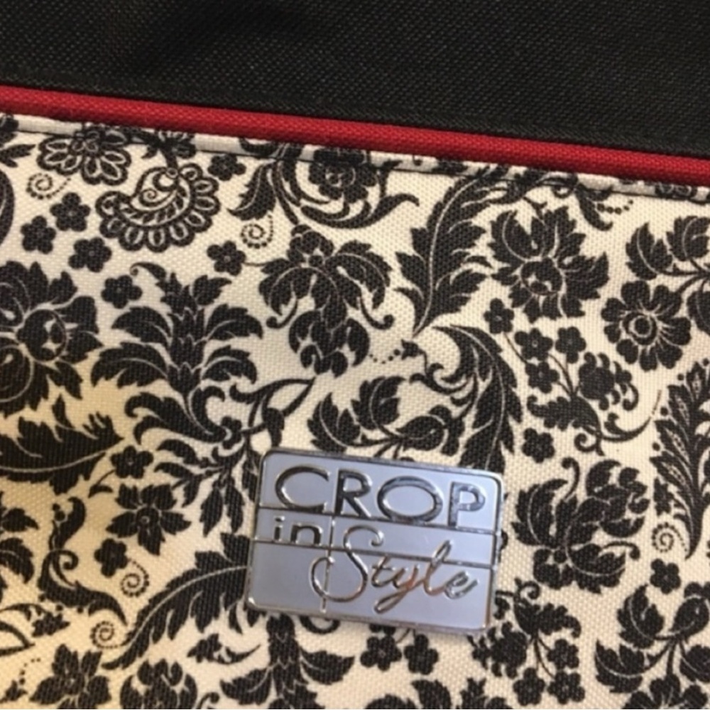 CROP IN STYLE *Huge* Scrapbooking Organizer Tote in Black/White — NWT - Picture 7 of 16